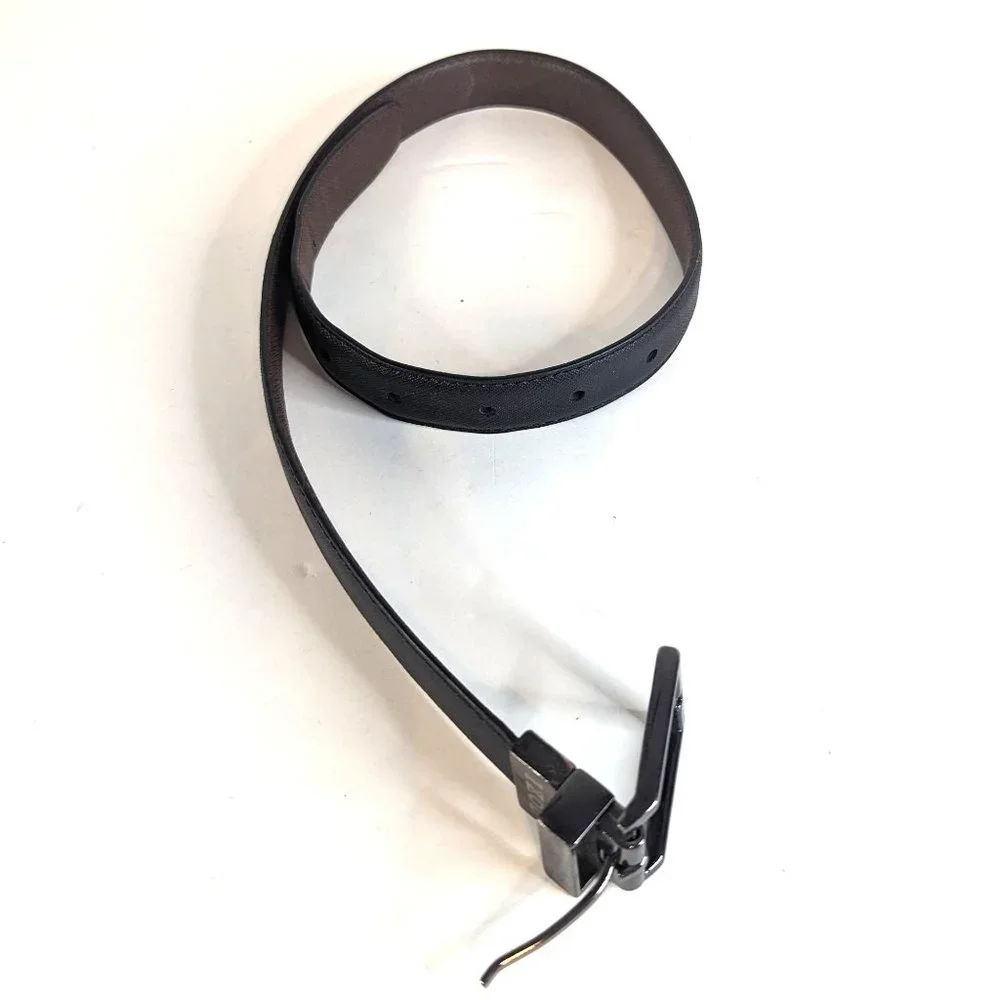 Izod Boys Black/Brown Reversible Leather Belt Size Small 22-24